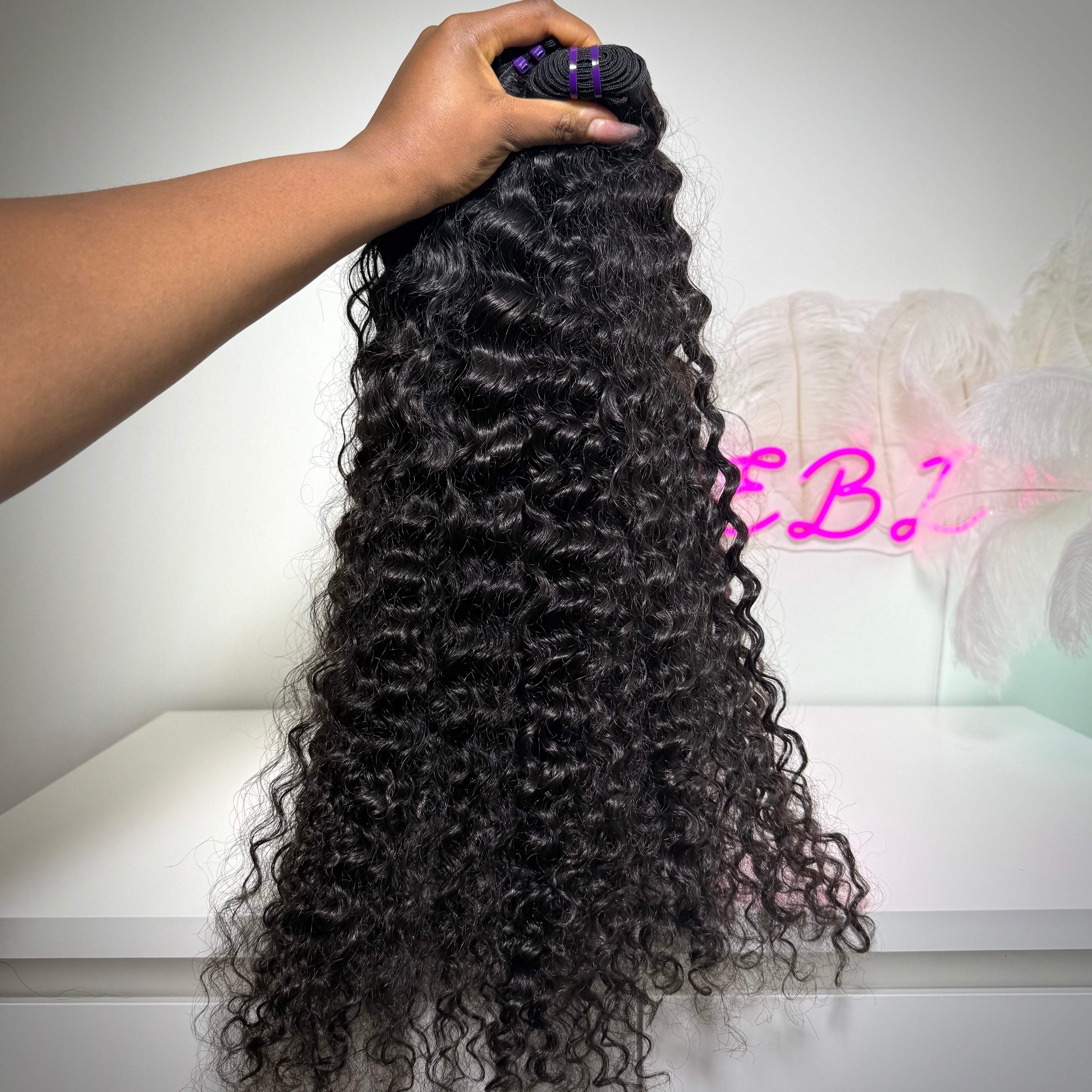 Deep curly hair bundle, 100% human hair. Ships to UK, Ireland.
