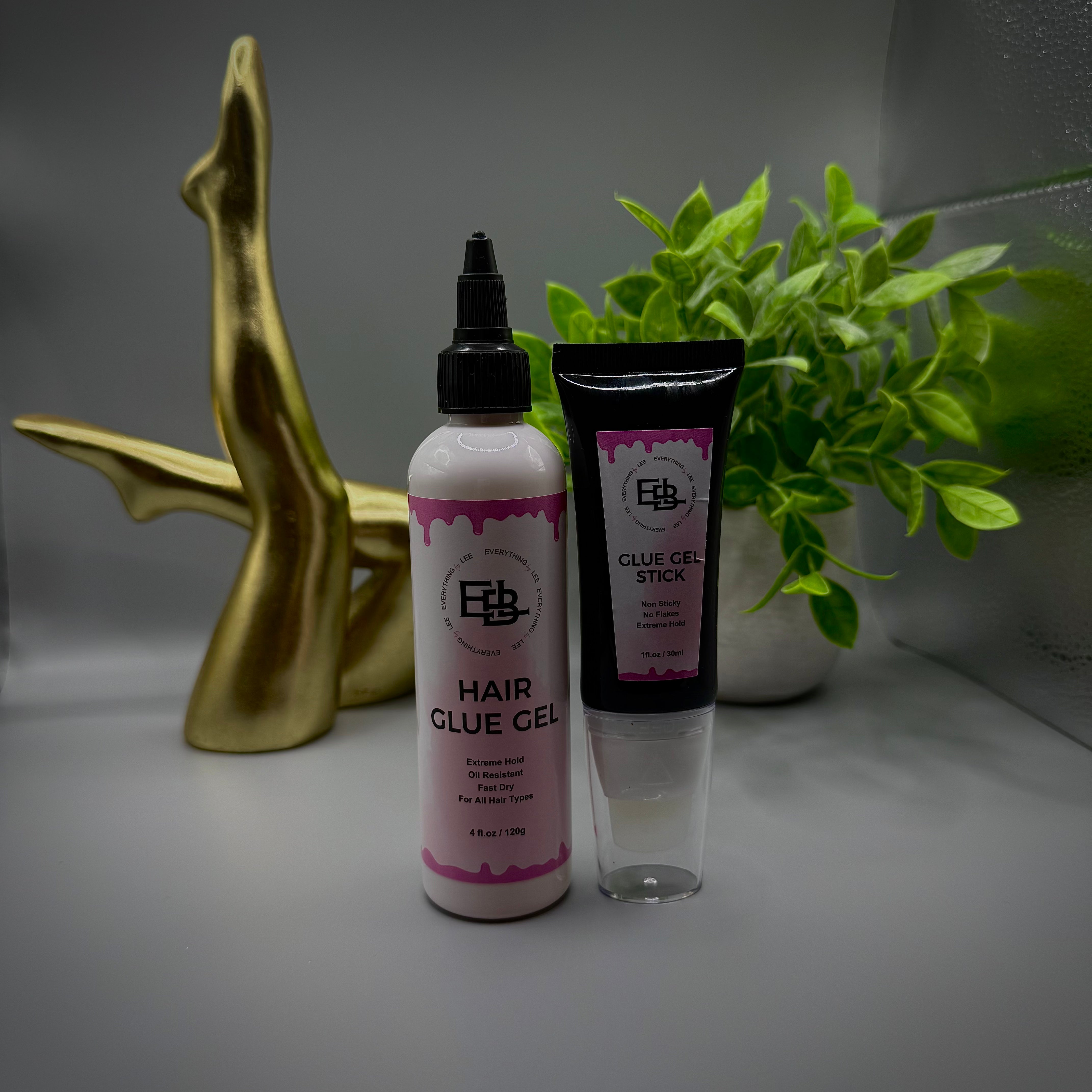 Clear glue gel bottle for lace wig installs