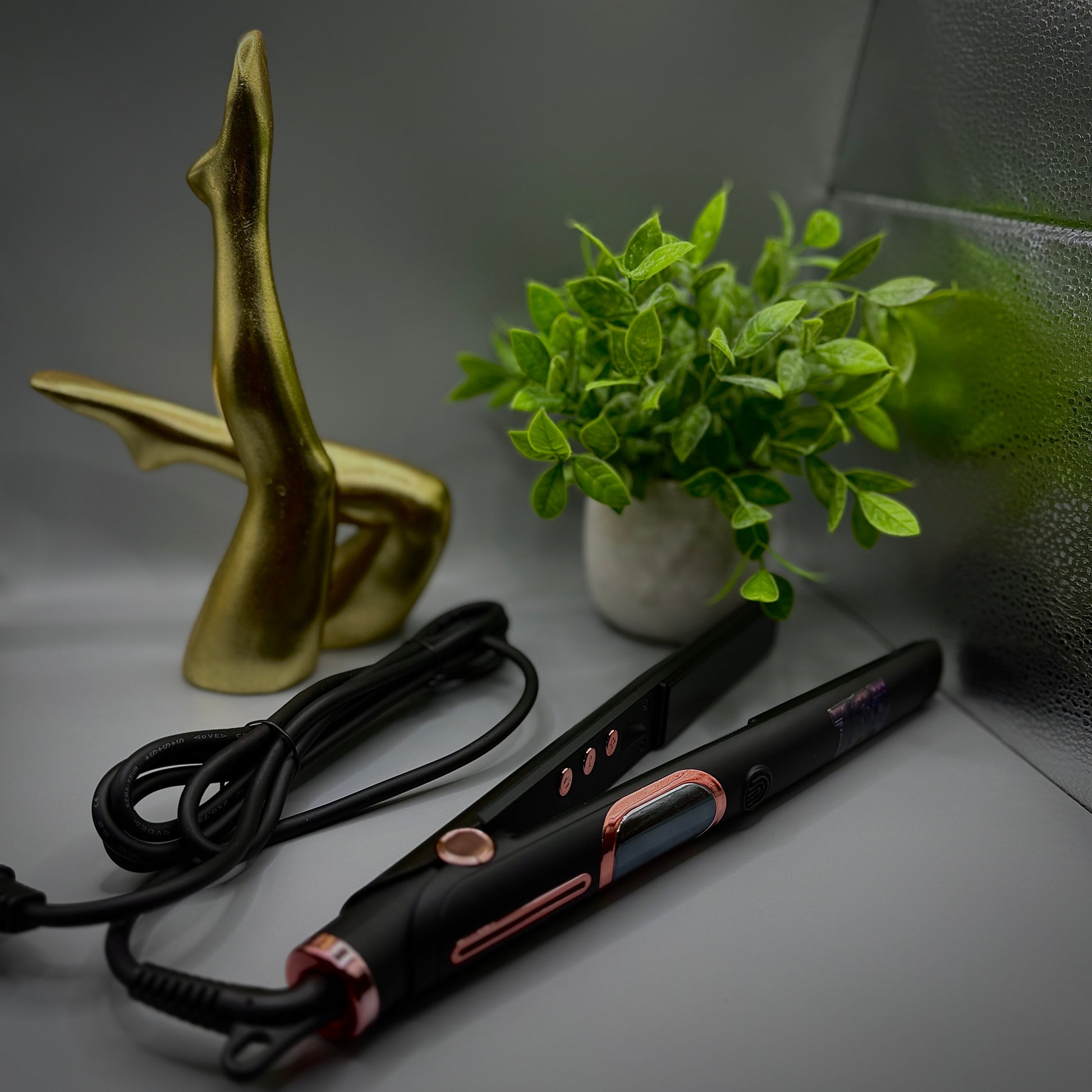 EBL Hair heat styling set with electric hot comb and straightener for wigs and natural hair