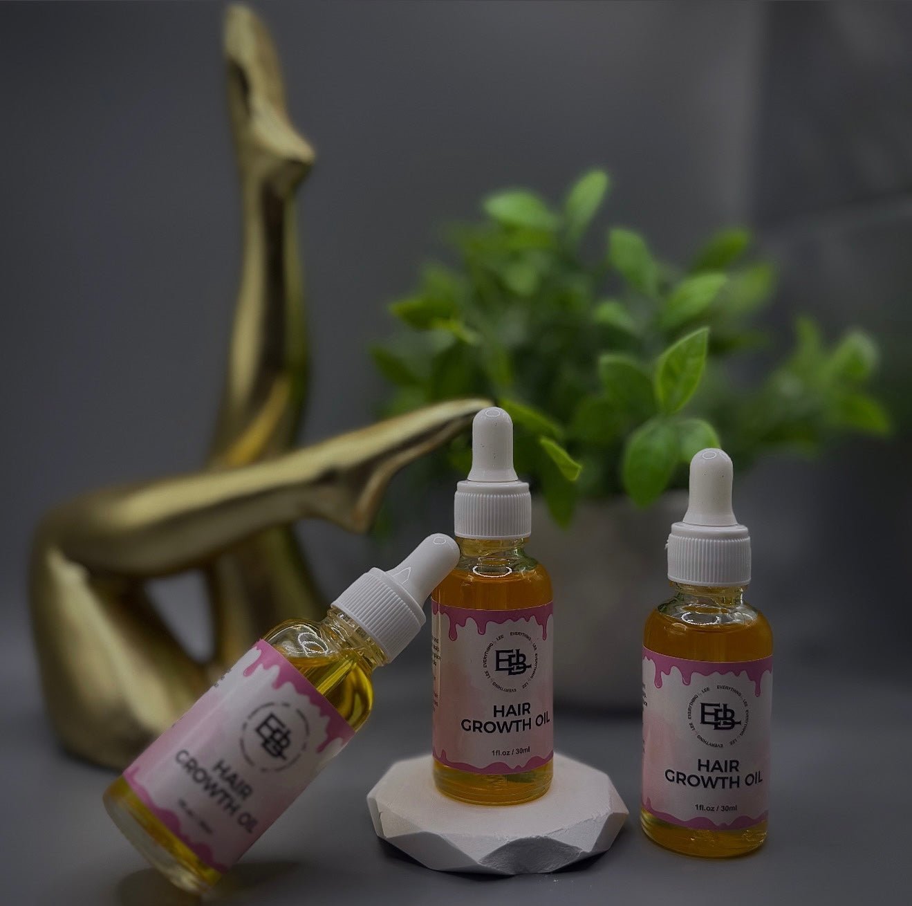 Dropper bottle of EBL Hair oil for edge regrowth and scalp care