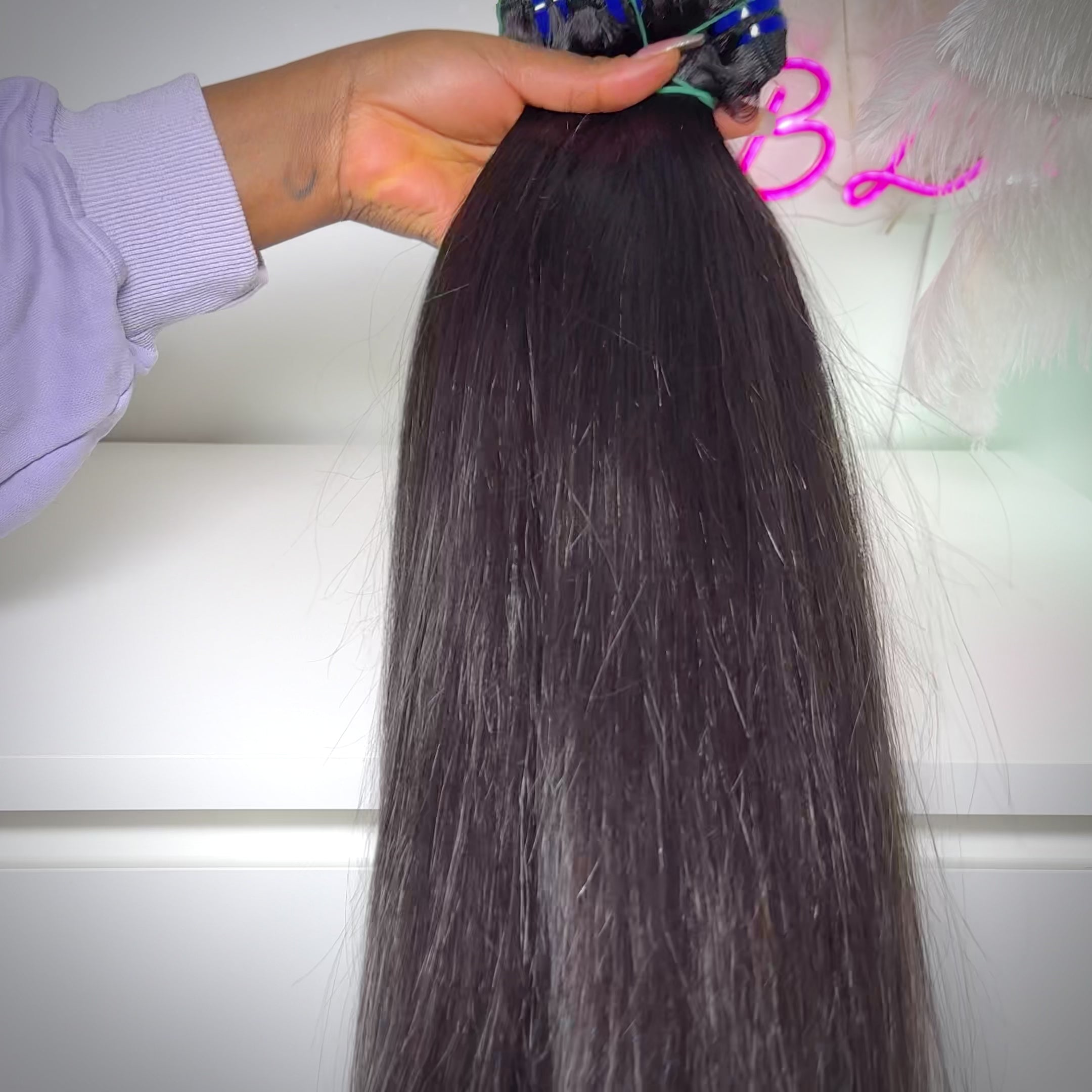 Load video: Raw Vietnamese straight hair bundle – ethically sourced, single-donor human hair, full from weft to tip, ready for sew-ins or wig making