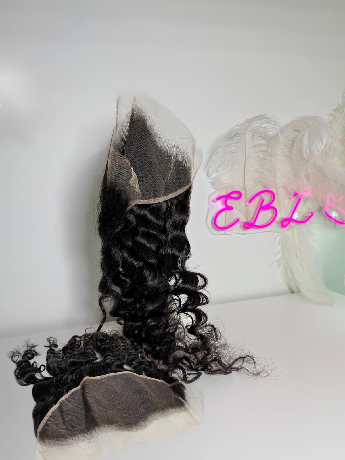 Curly HD lace closures and frontals, 100% human hair. Shipping to UK, Ireland, and Europe.