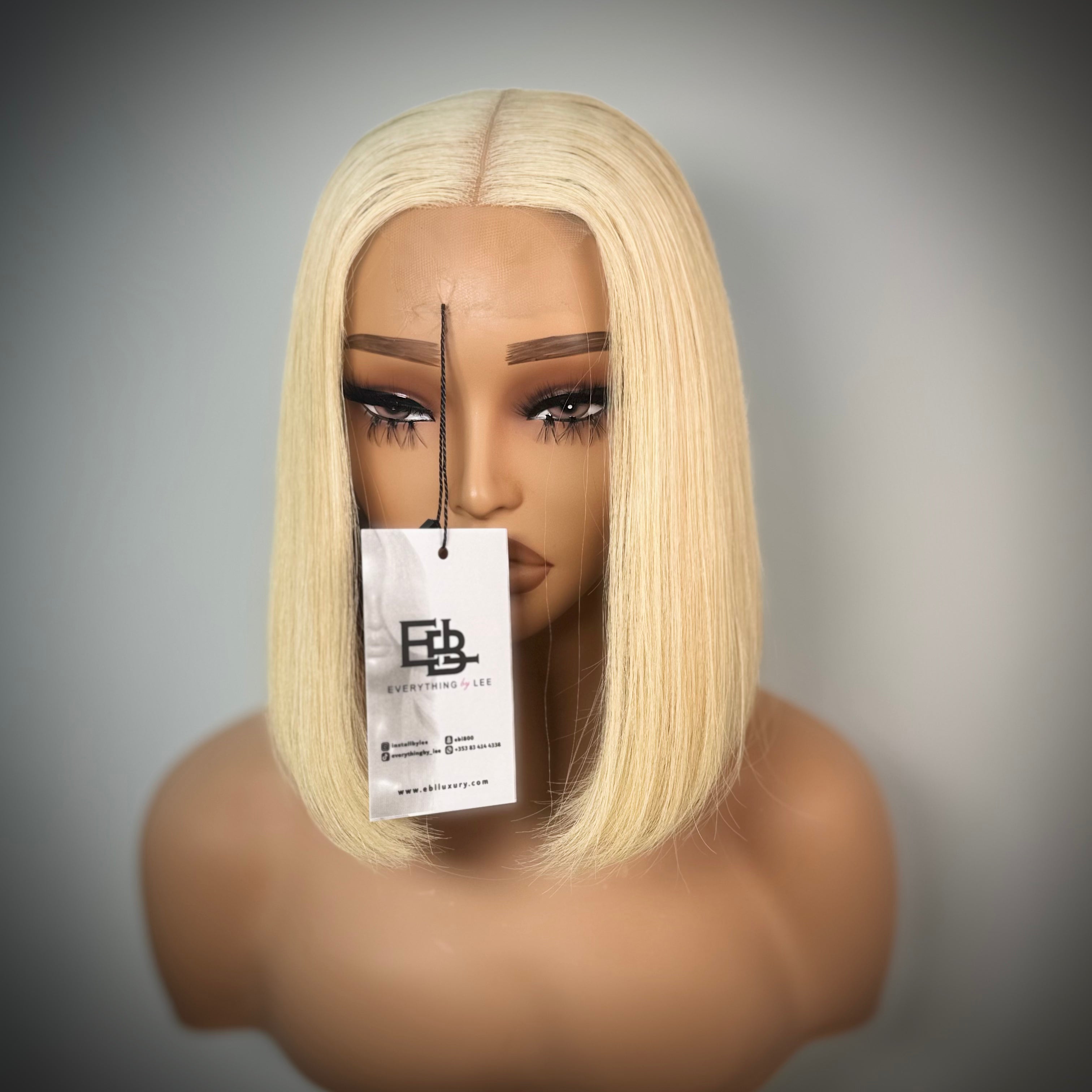 Blonde bob wig glueless HD lace ready to wear with pre-plucked hairline, beginner-friendly