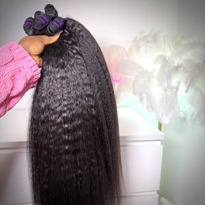 Kinky straight hair bundle, 100% human hair. Ships to UK, Ireland.