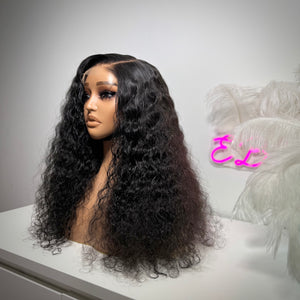 Natural curly glueless HD lace wig – ethically sourced human hair, pre-plucked and ready to wear