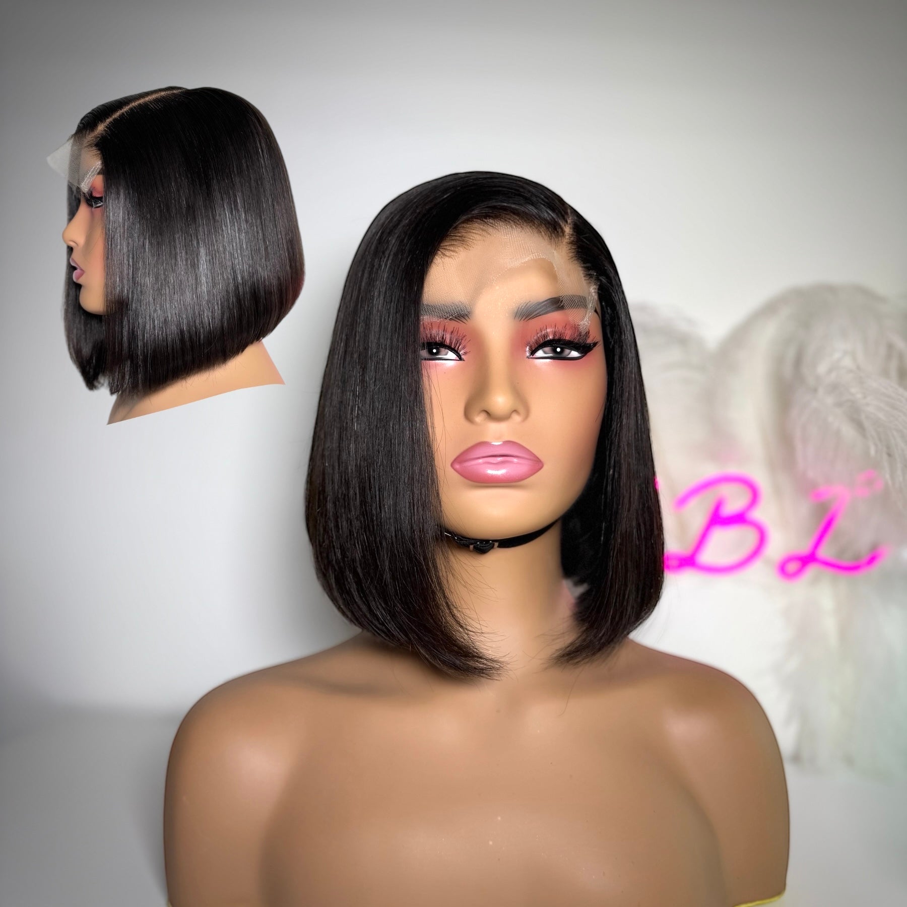 Glueless HD lace bob wig, 100% human hair. Ready to wear. Ships to UK, Ireland.