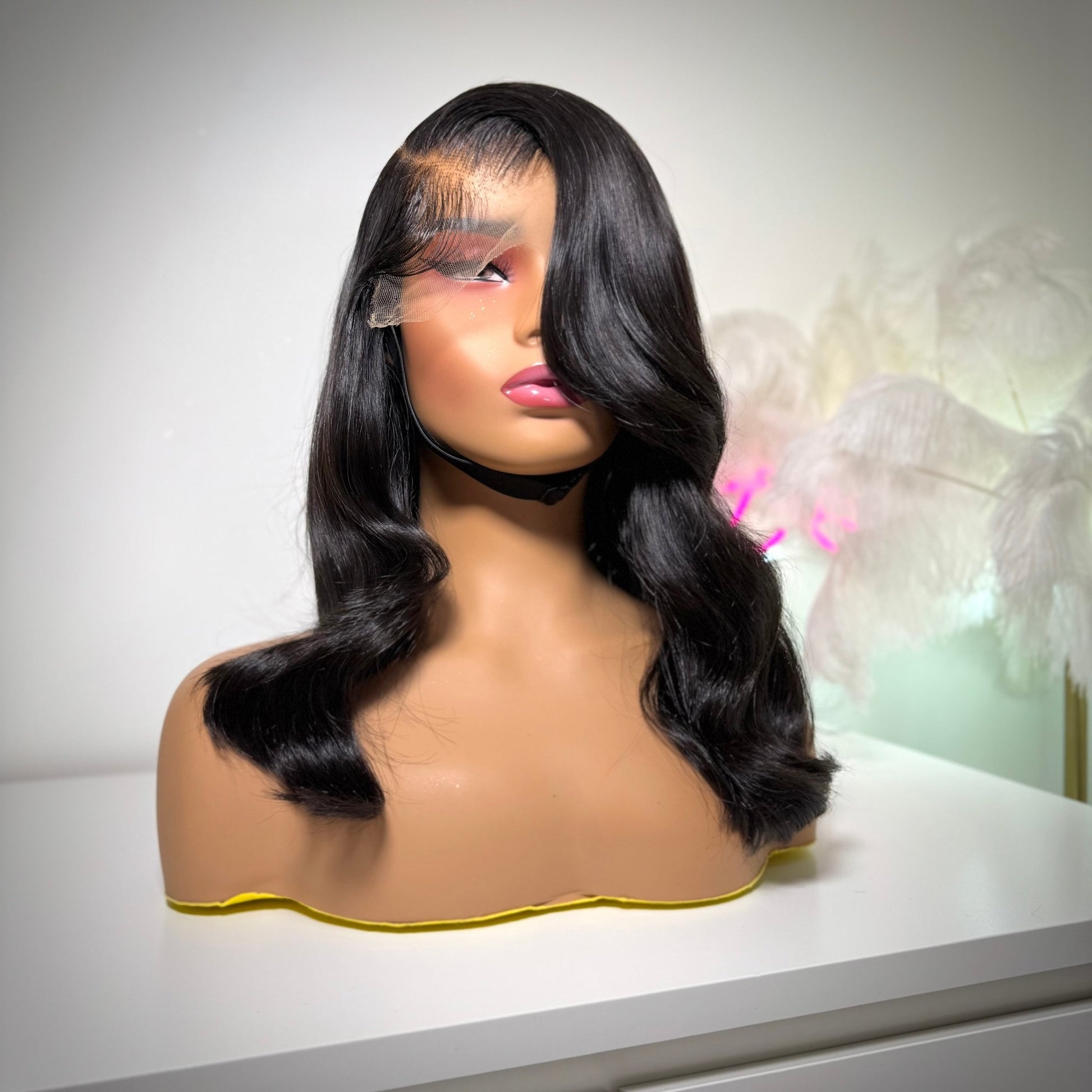 Glueless raw Vietnamese straight HD lace wig, 100% human hair. Ships to UK, Ireland.