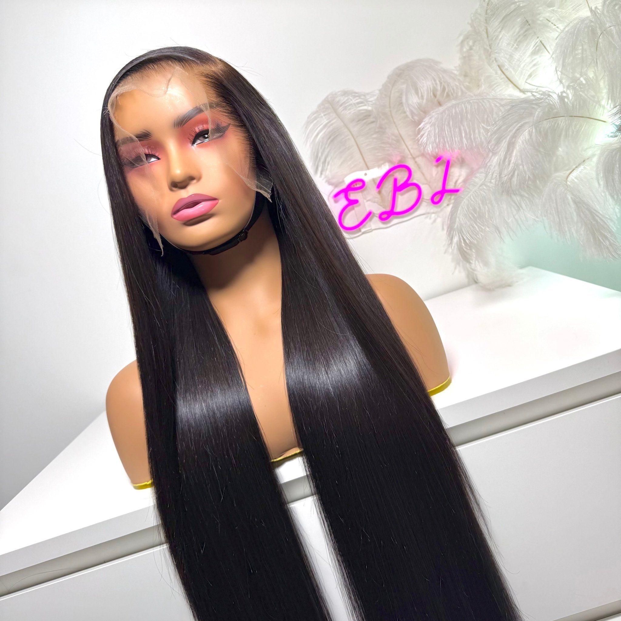 Glueless raw Vietnamese straight HD lace wig, 100% human hair. Ships to UK, Ireland.