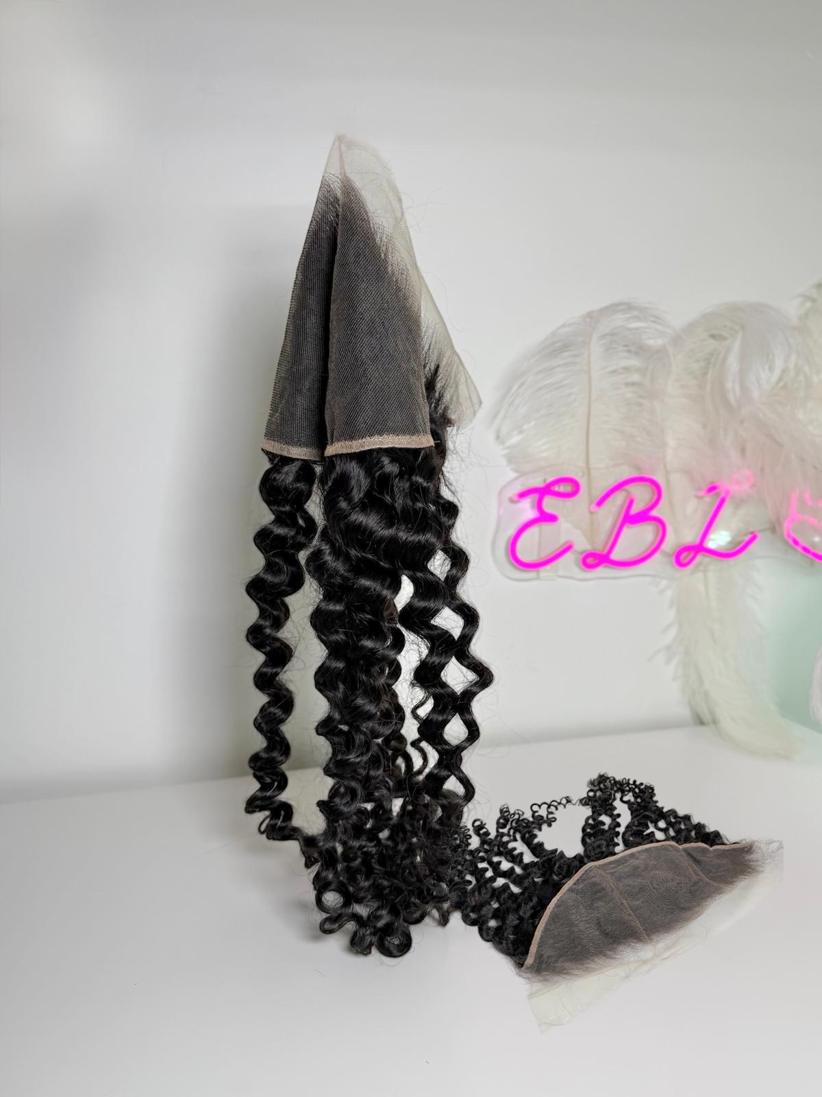 Curly HD lace closures and frontals, 100% human hair. Shipping to UK, Ireland, and Europe.